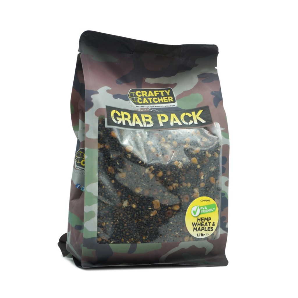 Crafty Catcher Particles Hemp, Wheat & Maples 1.1L Grab Pack Carp Bait ...