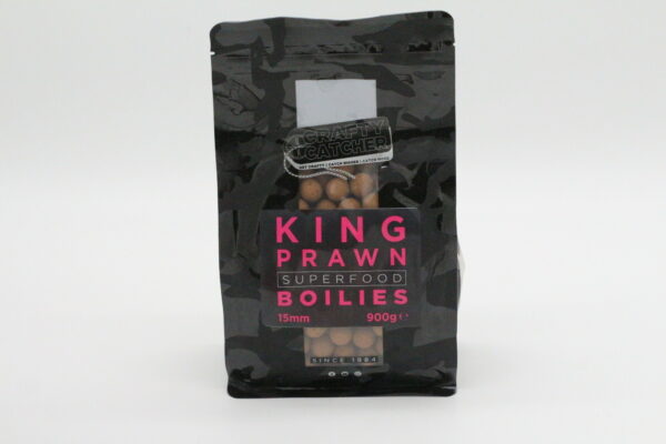 Crafty Catcher Superfood King Prawn Boilies 15mm 900g