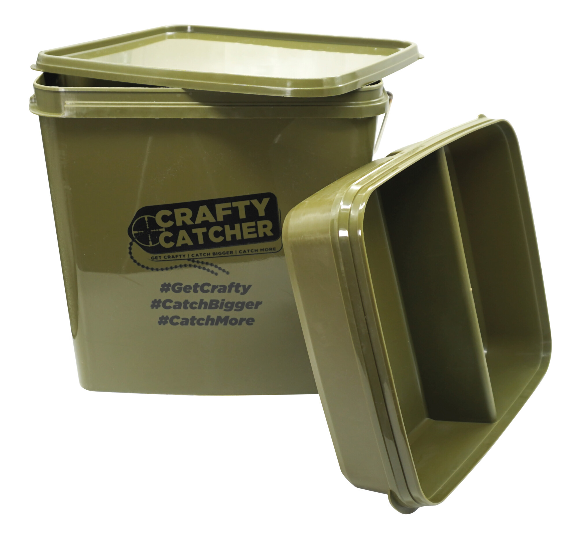 Crafty Catcher Green Bucket 15L with Tray